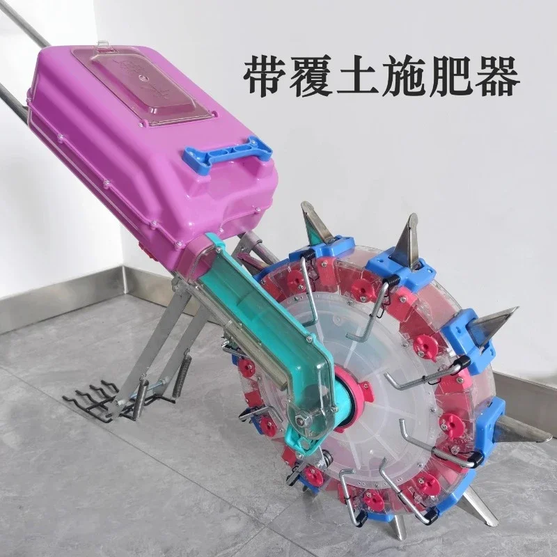 Agricultural hand push video-on-demand deep granular fertilizer sprayer