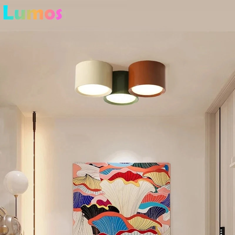 Nordic Modern LED Ceiling Light Cylinder Spotlight Bedroom Hallway Aisle Minimalism Indoor Home Decor Ceiling Lamp