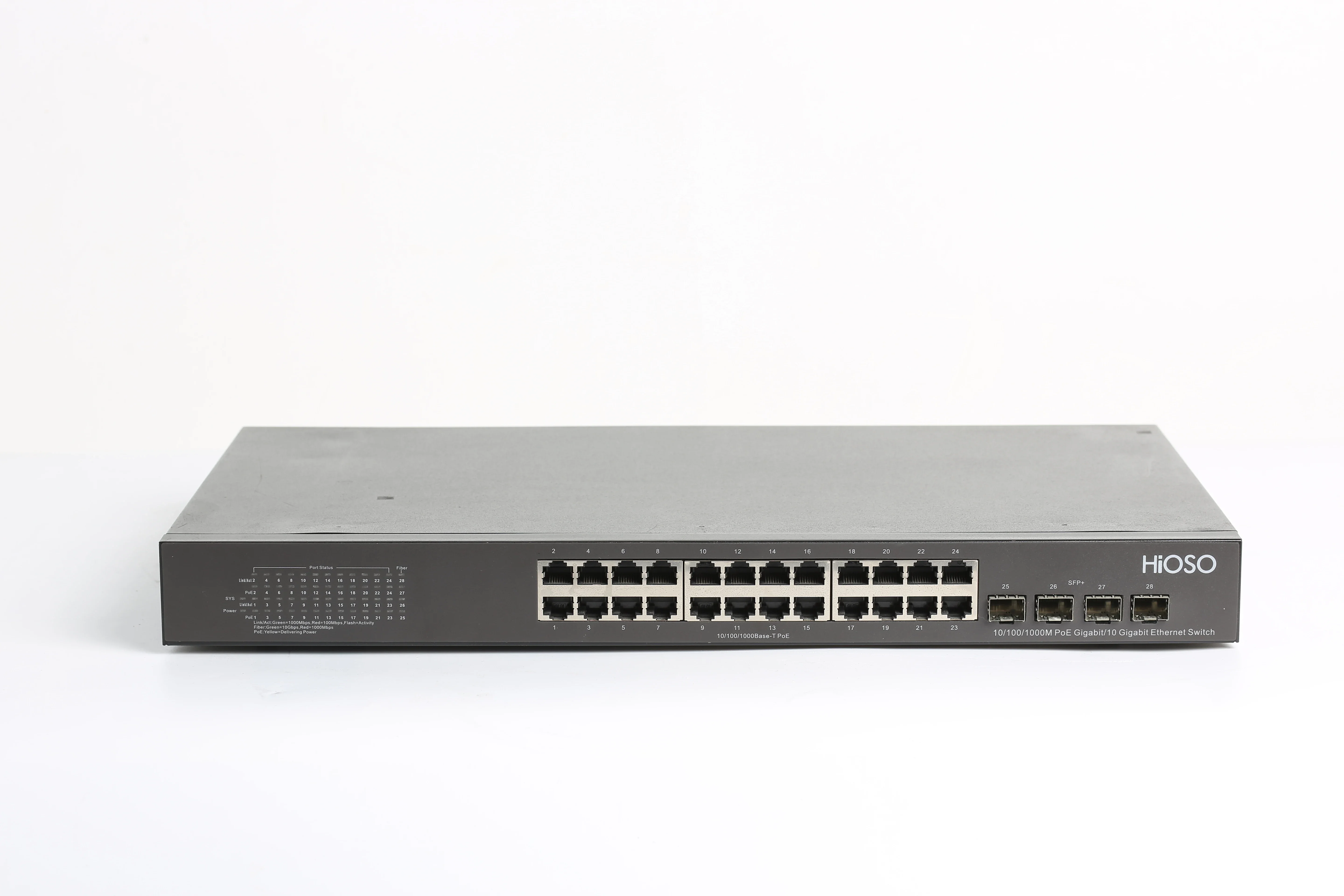 With quality assurance Foway2628PFSP 24 ports 10/100/1000M PoE/PSE+4port 10G SFP Built-in battery AC220V 390W PoE Switch