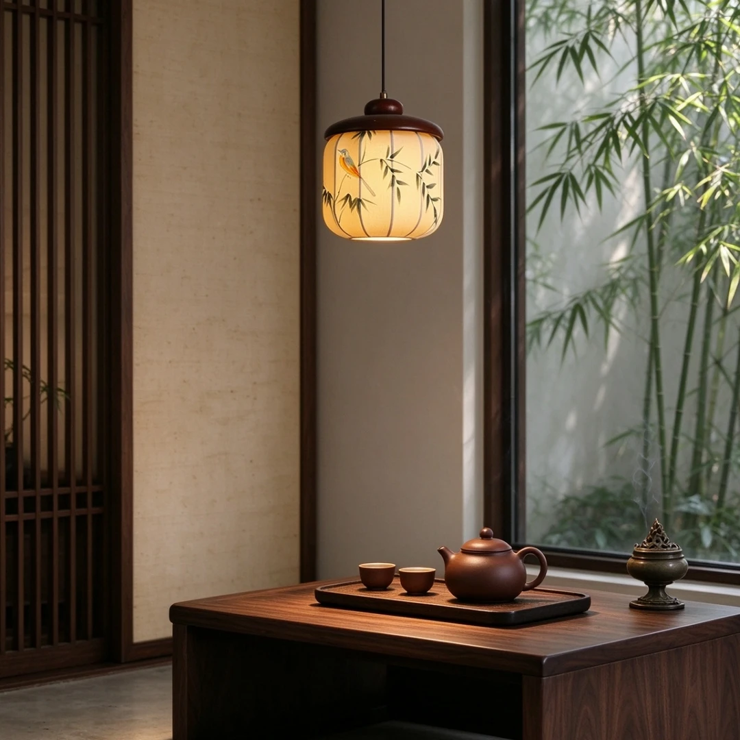 Oriental Extendable Wall Light Swing Arm Metal Bracket Floral Pattern Globe Lampshade Wall Sconce For Hallway Entry Decor
