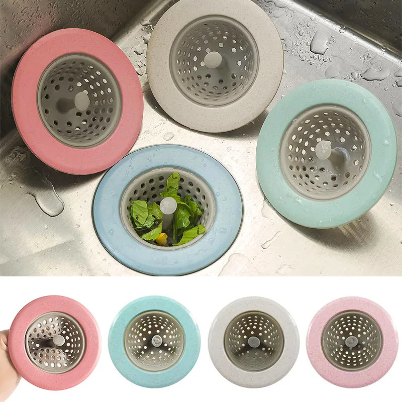 

1PC Silicone Anti-clogging Filter Portable Sink Strainer Bathroom Kitchen Tool for Drains Cover Hair Waste Plug Filter Strainer