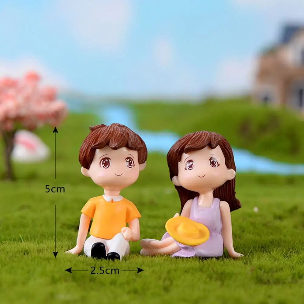 Chair Micro Landscape Grandma Sweety Lovers Couple Grandpa Christmas Decoration Miniatures Ornaments Fairy Garden Figurines