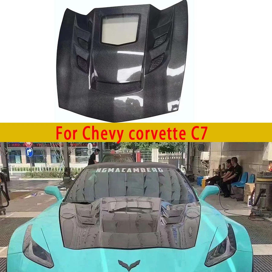 

Для Chevy corvette C7 Z06 крышка капота из углеродного волокна крышка капота Автомобильного головного убора крышка капота 2014-2019 автомобильные аксессуары комплект кузова