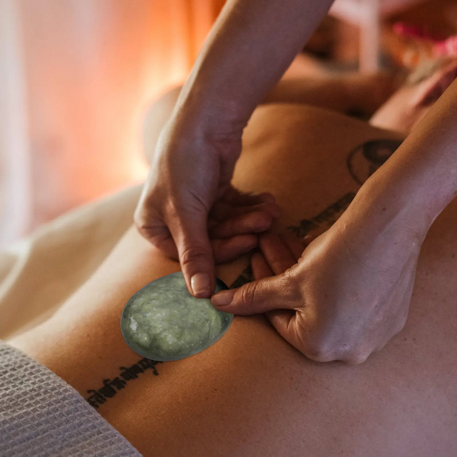 Round Hot Stone Massage Tool Designed for Traditional Chinese Therapy Safe Smooth Edges Easy Carry Gua Sha Massager Home Massage