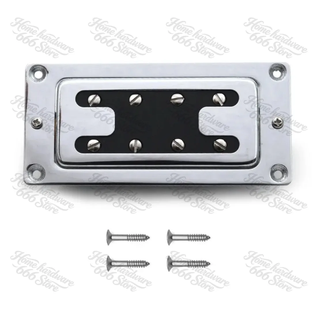 H-shaped Copper Cap Four String Electric Bass Pickup 4 String Electric Bass BASS with Metal Frame Silver Pickup