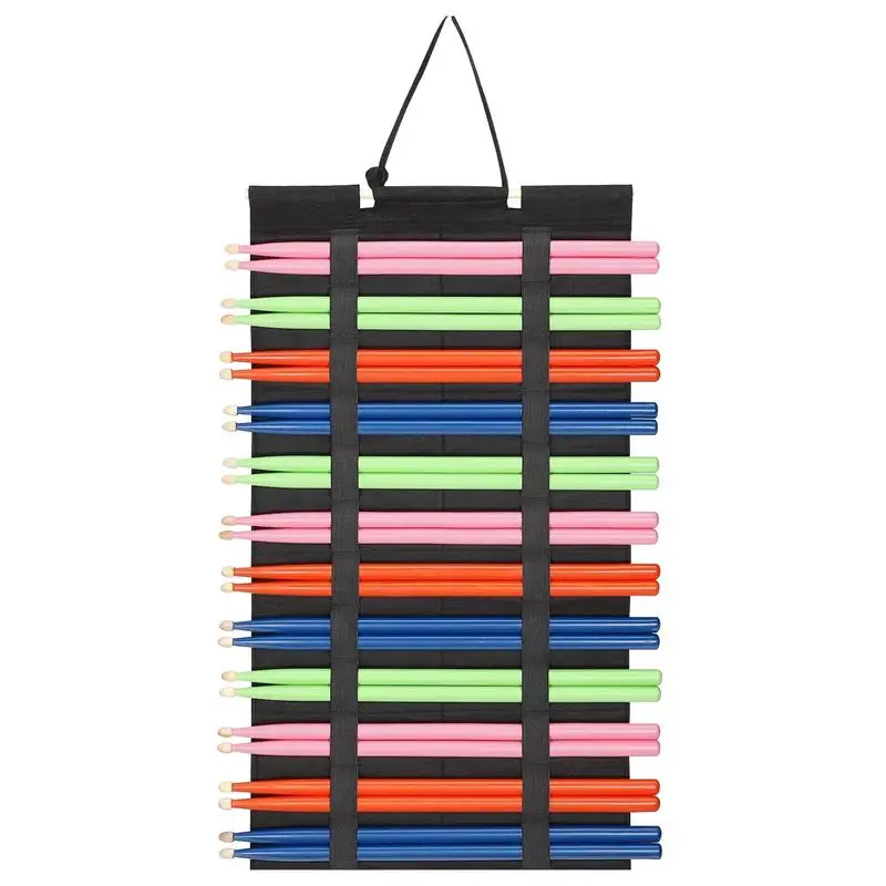 Drumstick Display Felt Drum Sticks Holder Display Drum Sticks Organizer Foldable Drum Sticks Bag Drum Stick Holder For 12 Pairs