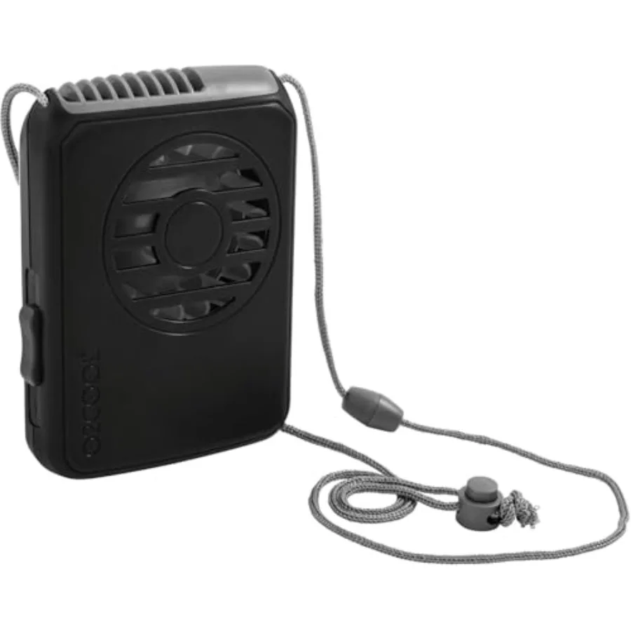 

Battery Powered Deluxe Necklace Fan For Personal Cooling With Adjustable Lanyard