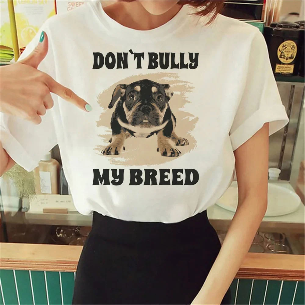 Y2k Short Sleeves Sunmmer T Shirt  American Bully Tops Summer Streetwear T-shirts Girl Funny Clothes Clothing Female Casual Tee