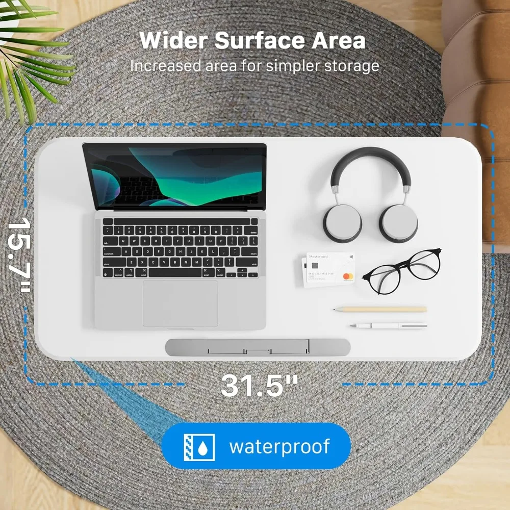 Table de oral et à Roulettes pour Ordinateur Portable, Bureau Pliable, Réglable, Inclinable à 90 °