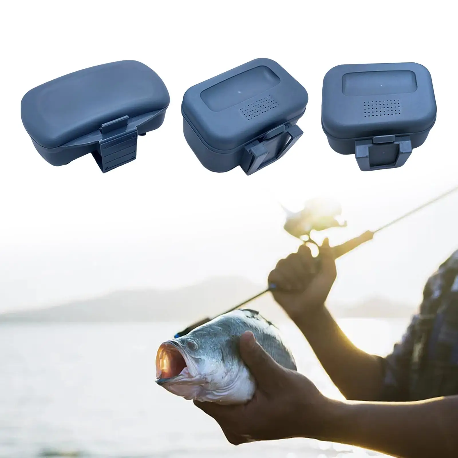 Fishing Bait Worm Storage Container Waist Hanging Easily Install Multifunctional Handy Tool Solid Structure Portable Durable