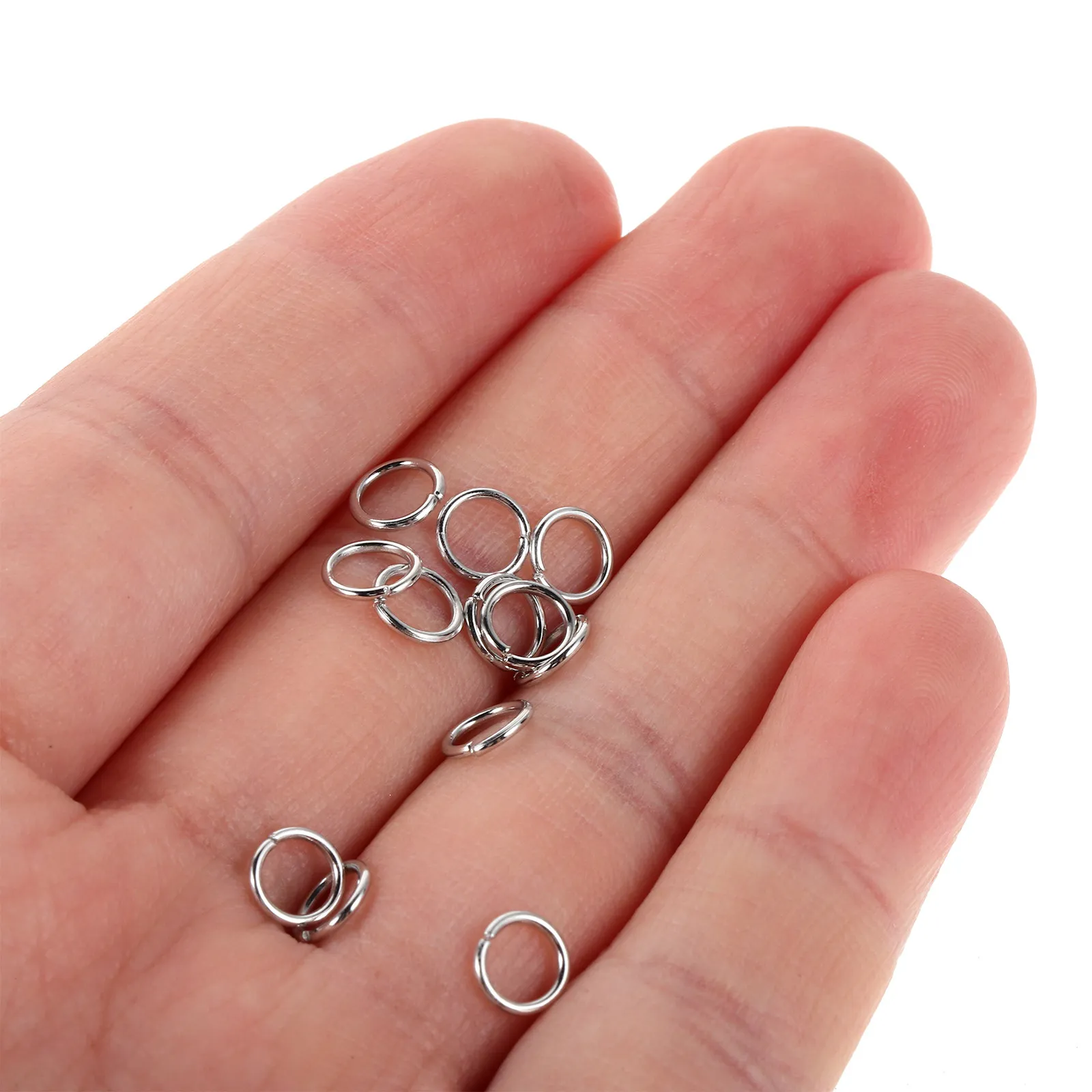 400Pcs Jewelry Jump Rings Zinc Alloy Round Open Connectors for DIY Bracelets Necklaces Earrings Keychain Crafts Supplies