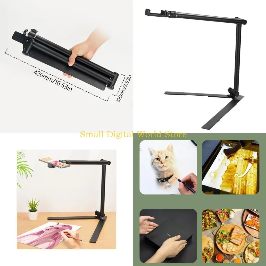 

77UB Portable Folding Desktop Light Stand for Overhead Photography Mount 3kg Load