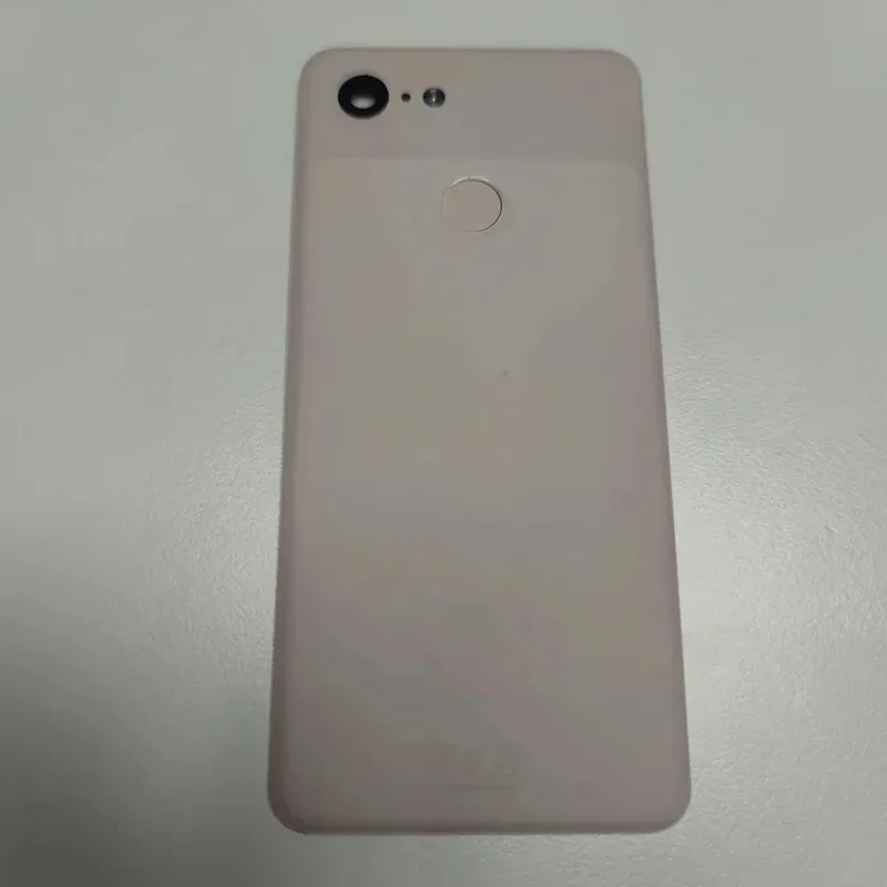 Carcaça traseira para google pixel 3 3xl, capa traseira com lente de câmera, cabo flexível de vidro com impressão digital, porta traseira, substituição