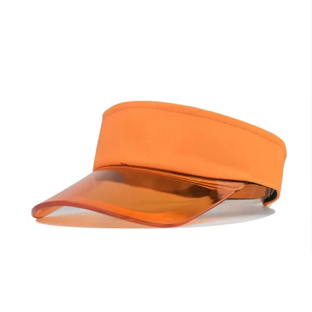 

Running Adjustable Transparent Visor Caps Clear Brim Breathable Summer Sun Hats Sun Visor Anti-UV Empty Top Hat Travel Sport