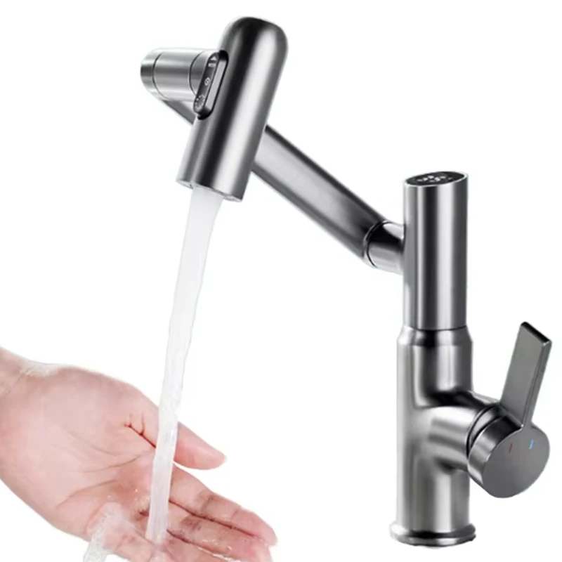 Contemporary Classic Modern Single-Hole Kitchen Faucet in Black Brushed Ceramic Sense