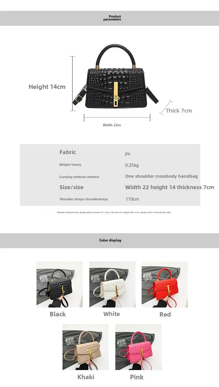 Niche design lock handbag shoulder messenger bag