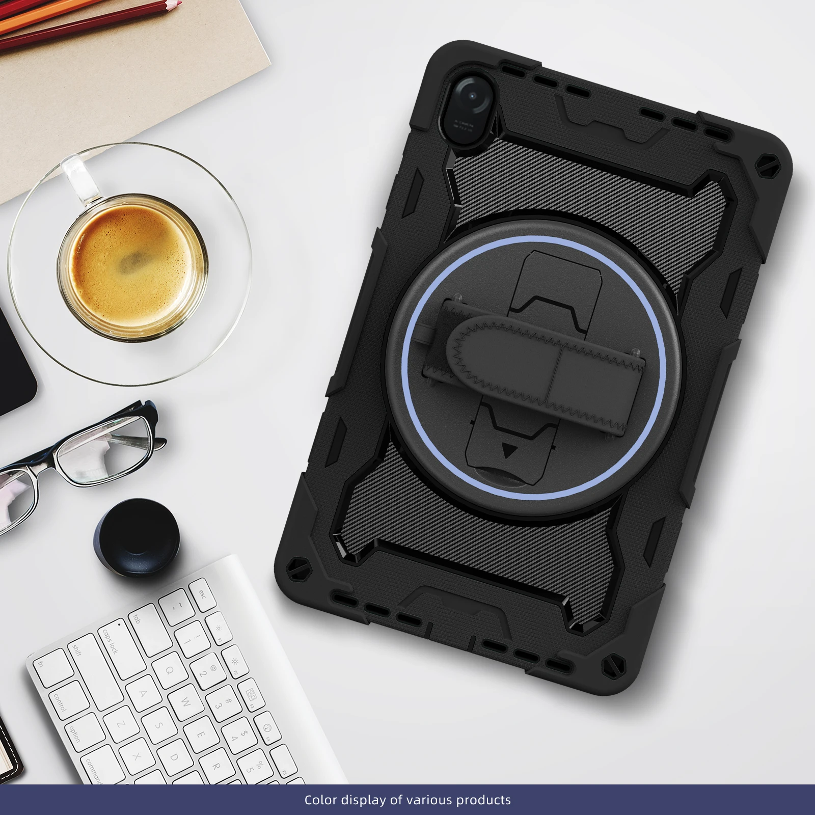 360 Rotating Armor Case For Huawei Honor Pad 8 2022 12.0 inch Model HEY-W09 Heavy Duty Kickstand Cover PC-Silicone Shockproof
