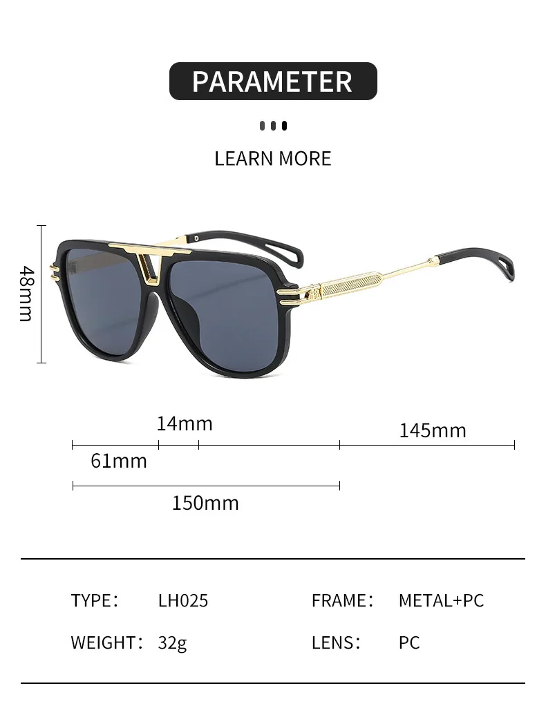 نظارات شمسية للرجال نظارات شمسية للنساء على طراز الهيب هوب الشرير الكلاسيكي، مناسبة لتسلق الجبال والسياحة واستخدام الشاطئ