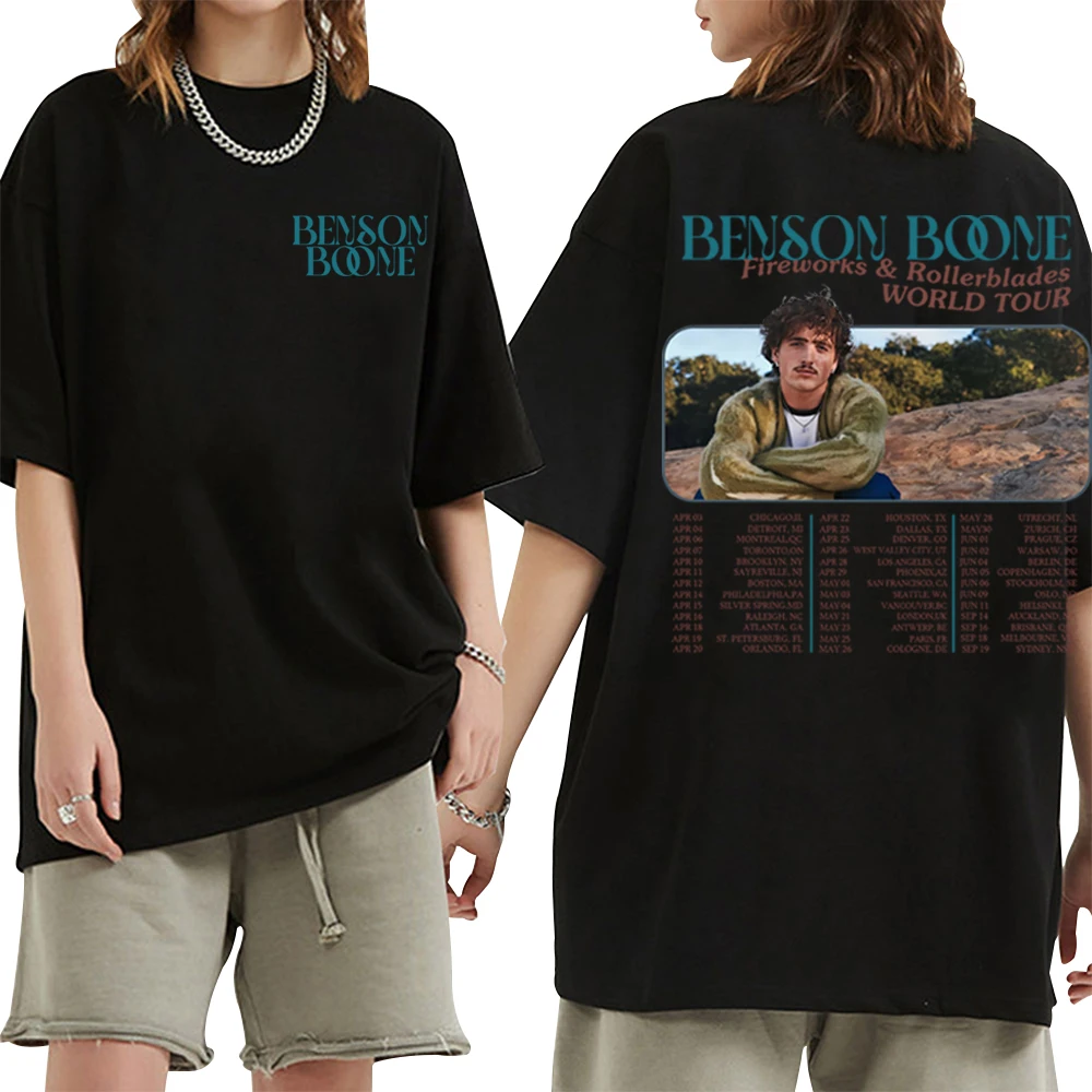 Benson Boone Fireworks & Rollerblades Tour Tshirts Tops Benson Boone Shirt 90s Vintage Shirt Graphic T Shirts Unisex