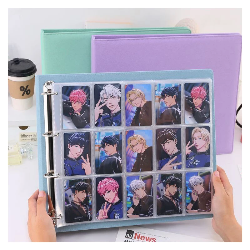 13/15 Grid Card Binder Kpop Photocard Holder Large Capacity Photo Album Glitter Idol Card Collection Book for Polaroid Mini Card