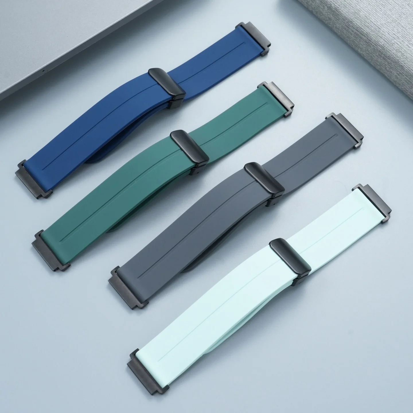 AE1200 Magnetic Buckle Silicone Strap For Casio AE-1200WH AE-1300 WS1600 Sports Waterproof Rubber Watch Band Quick Release 18mm view 2