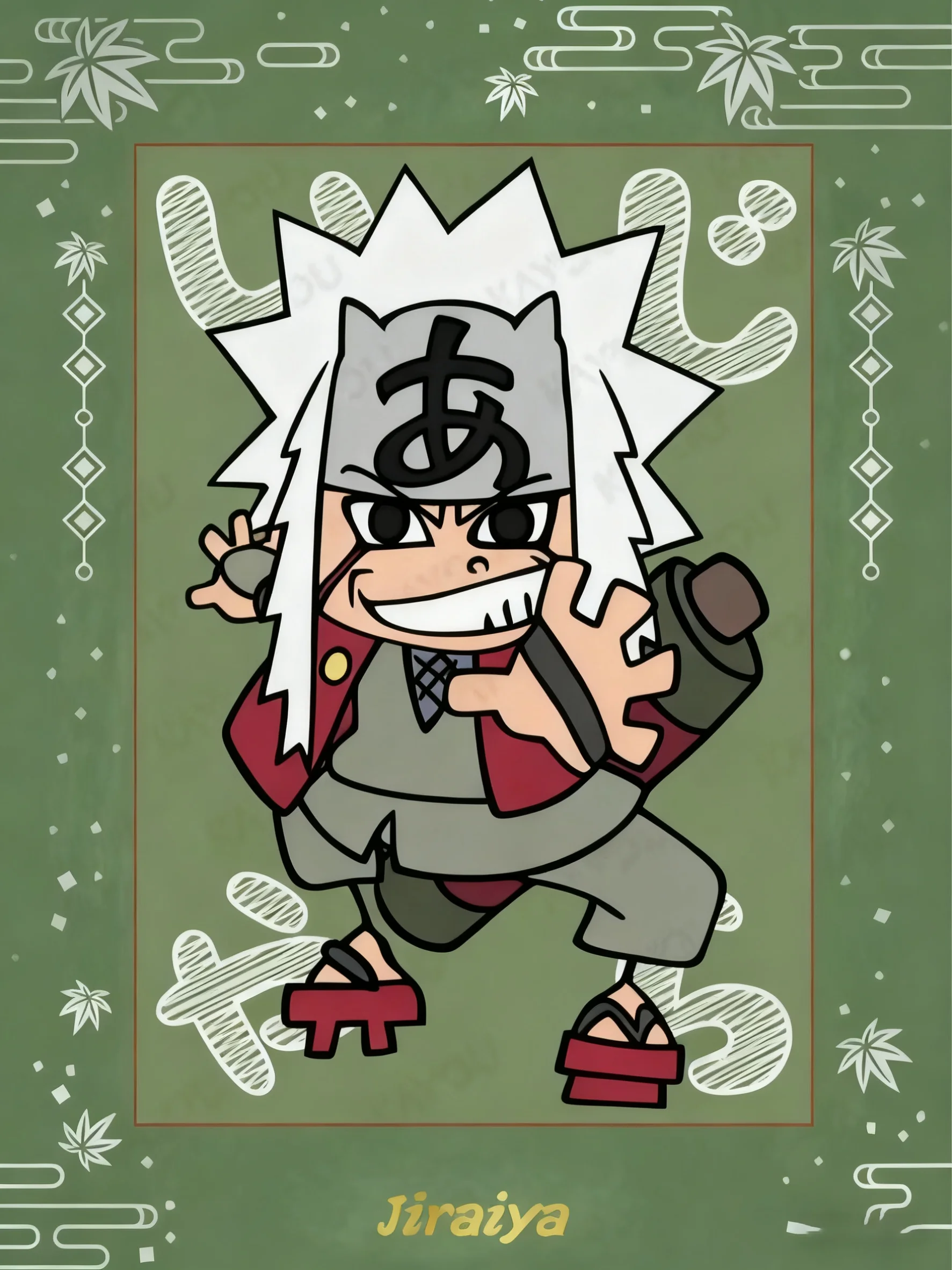 

1 шт. DIY 5D алмазная живопись-Jiraiya Toad Sage Style полная дрель мозаика, насыщенный цветной слой для декора гостевой комнаты и веера Наруто