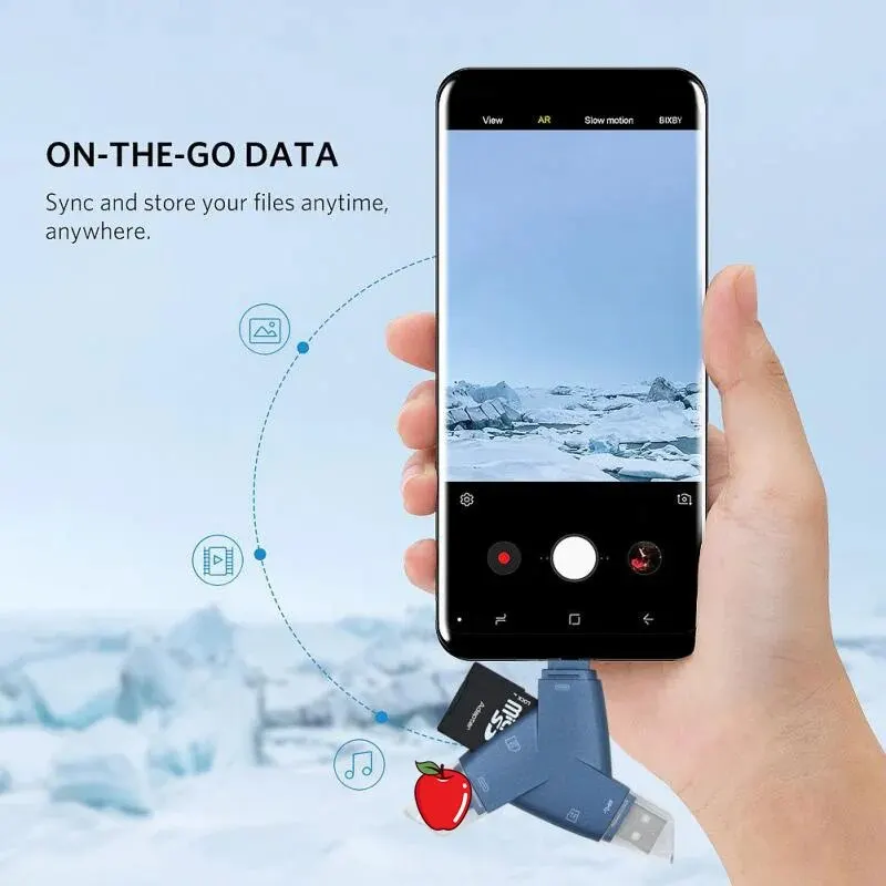 3 in 1 For iPhone Type C SD TF Card Reader Micro USB Data Converter OTG Adapter Card Reader For iPhone 13 12 IOS Accessories