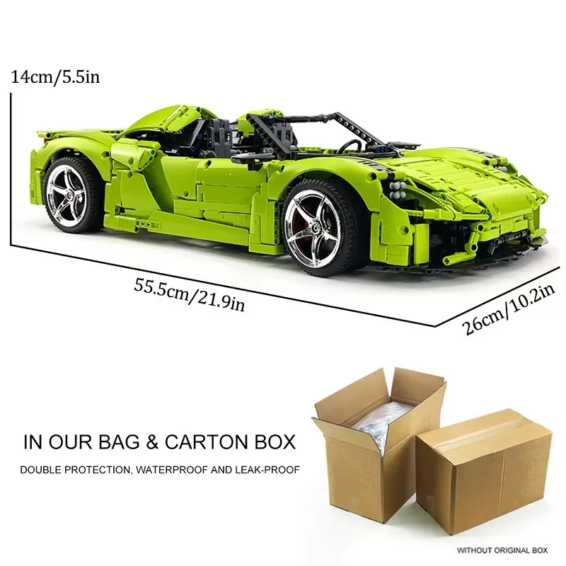 Hot Styles Highly difficult MOC-159171 Technical Sports Vehicle Model Building Blocks Brick 3D Puzzle DIY Toys Chrismas Gift Kid