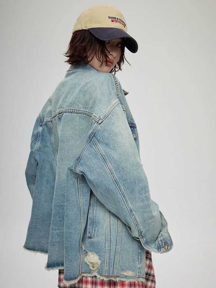 

Oversized Denim Women Jacket Cotton 95%