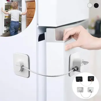 嬰兒安全冰箱鎖(附密碼鎖)、嬰兒安全櫃鎖、滑動衣櫃門鎖、家用限位器 12 最佳銷售 冰箱鎖 - №12