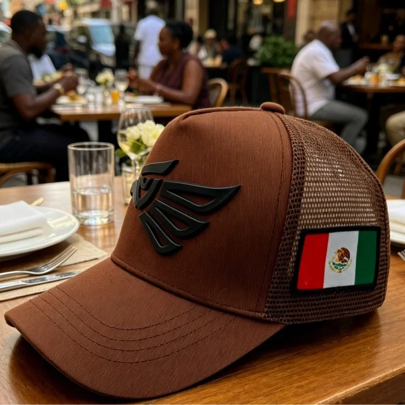 Unisex Mexican Eagle Label Baseball Net Caps Adjustable Casual Hats Spring and Summer Outdoor Sunscreen Hat
