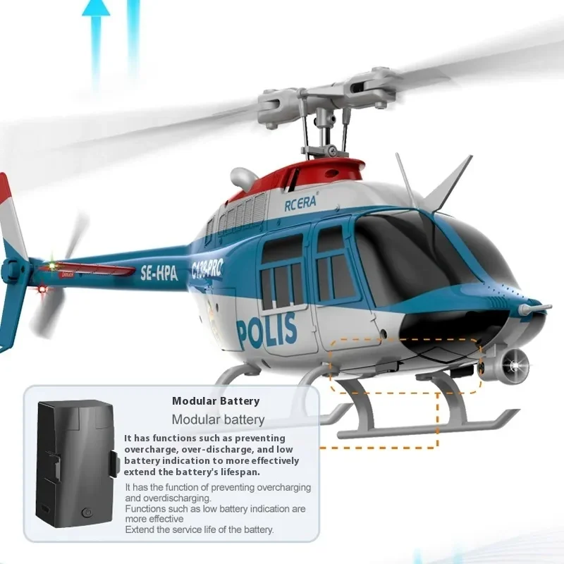 

2025 New C138 PRO Brushless Version Remote Controlled Helicopter Model Realistic Bell 206RHSKY Toy And Hobby RC Airplane