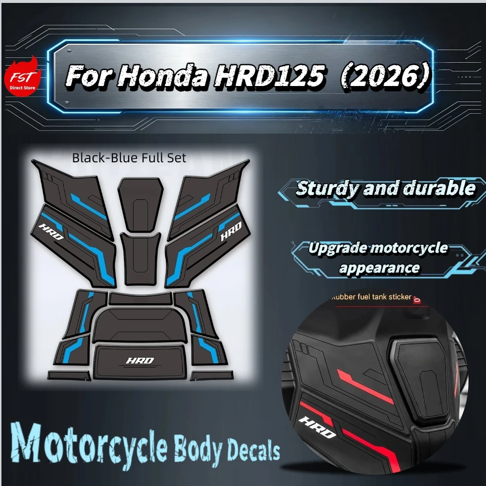 For Honda HRD125 2026 Anti‑Slip Rubber Tank Footboard Decals Waterproof Sun‑Proof Anti‑Scratch Stickers Mod Accessories