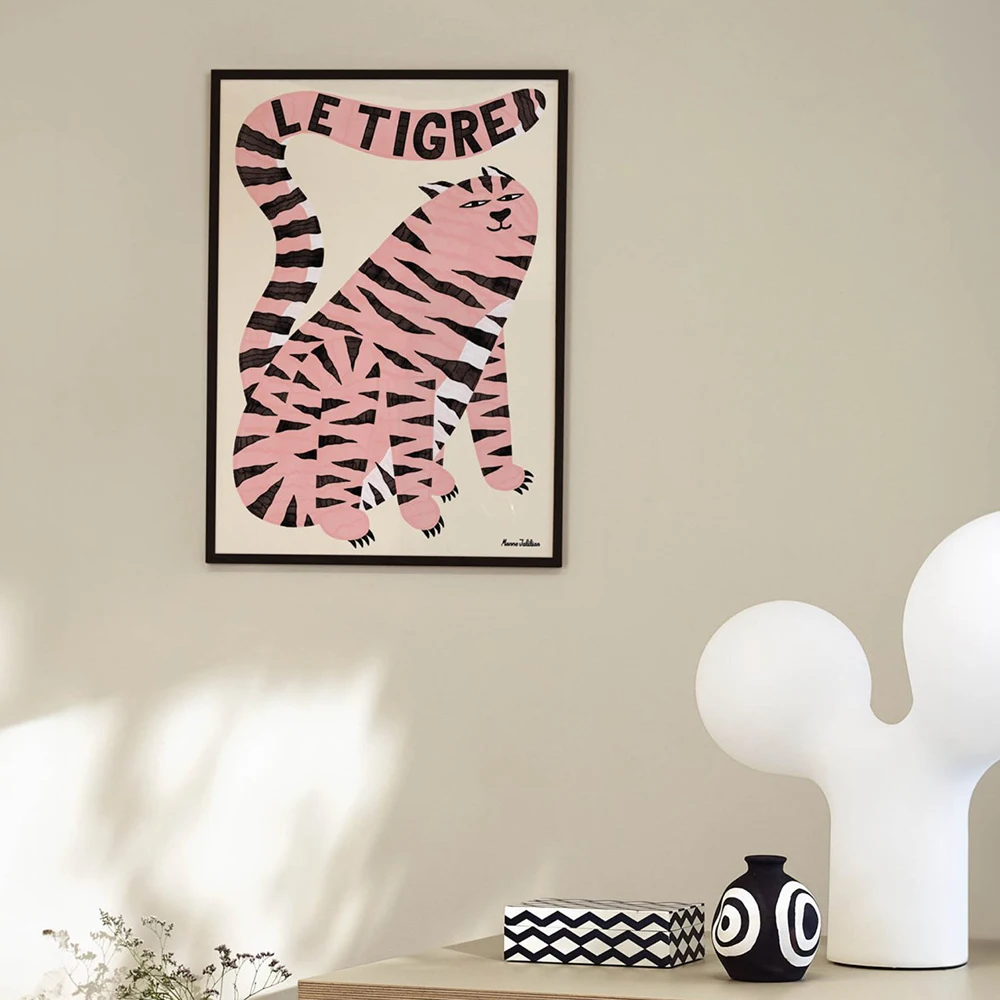 Le Tigre White Poster Decoration Pictures Living Room Bed Home Decor Abstract Flora Vase Canvas Nordic Wall Art Print Painting
