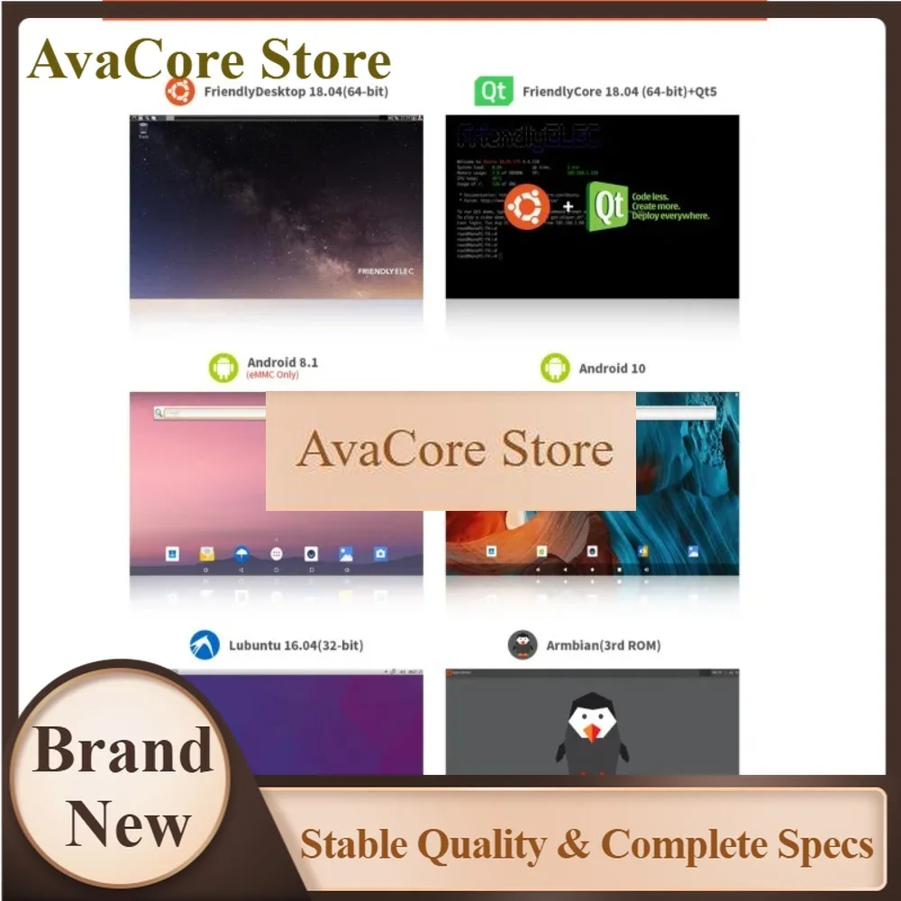 AvaCoreNanoPC-T4 Development Board - RK3399 With Dual-Band WiFi, Dual Camera Support & 4GB RAM (4K Playback On Android 10)​