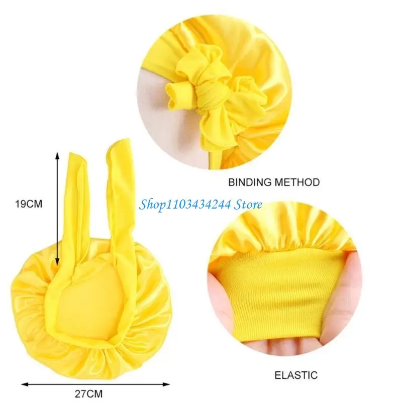 قبعة ربطة عنق للأطفال ناعمة للنوم والاستحمام لحديثي الولادة، قبعة ليلية للأطفال رائعة للنوم
