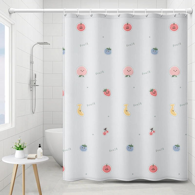 

VIKAMA Adorable Cartoon Shower Curtain Waterproof & Mould-Resistant Bathroom Screen Shower Partition Curtain Home Decor