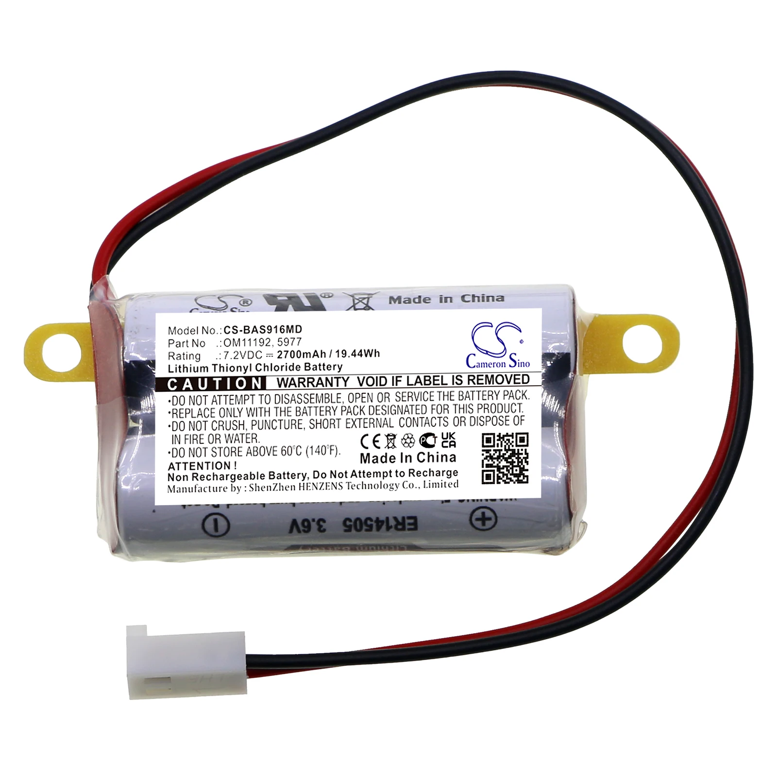 Cameron Sino 2700mAh Battery For Baxter Healthcare Colleague Infusion Pump Memory 2M91617 5977  OM11192