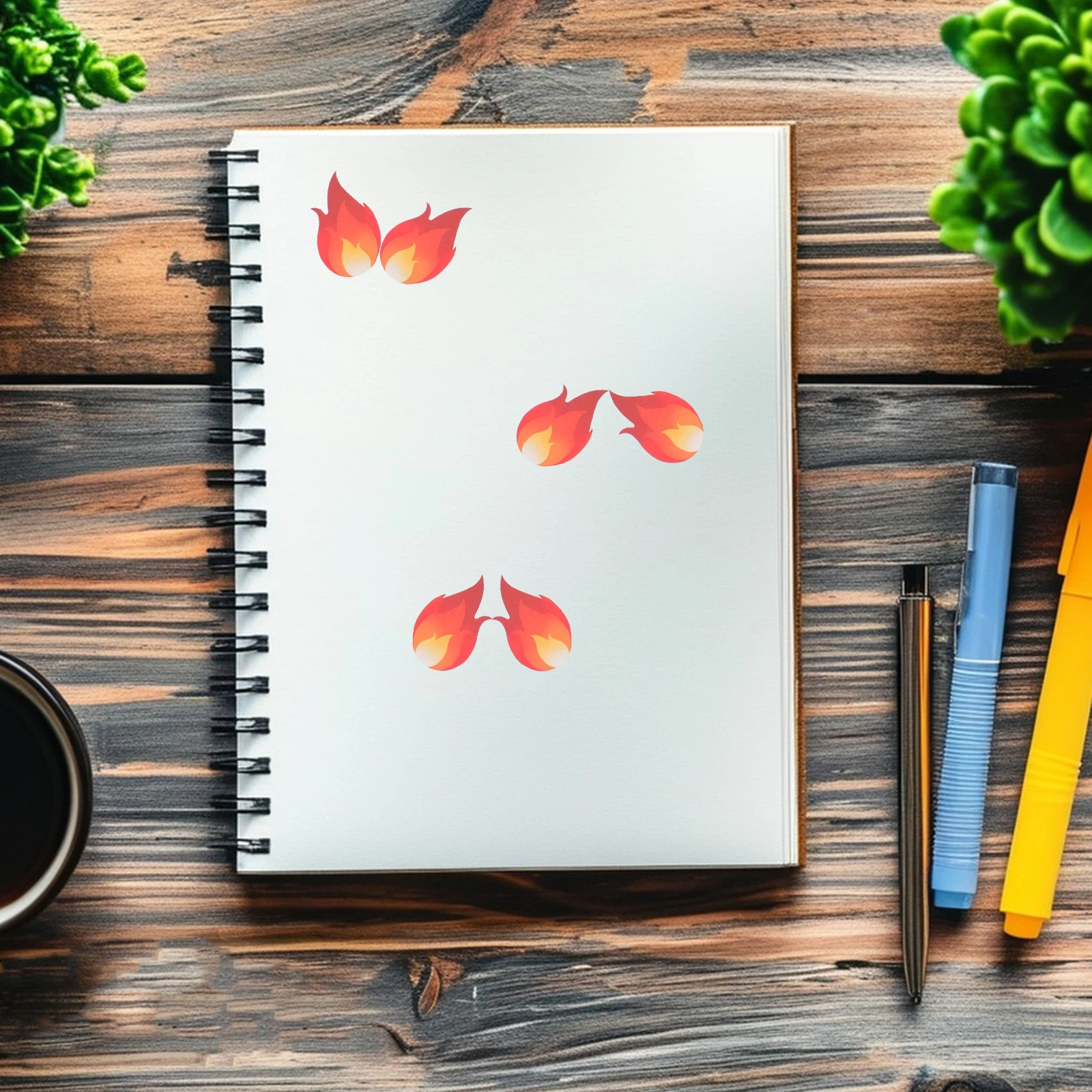 

500Pcs Mini Fire Stickers Flame-Shaped Decals Waterproof Adhesive Labels for DIY Scrapbooking Craft Spicy Food Jars Notebooks