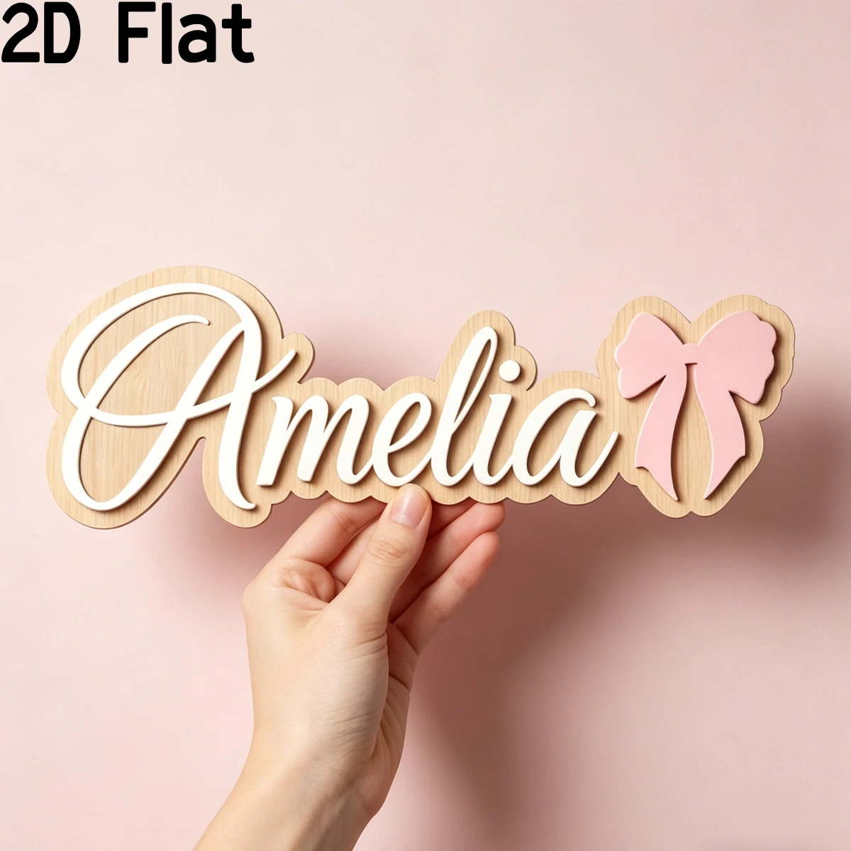 Personalized Bow Decor Wooden  - Photography Prompt recension och pris