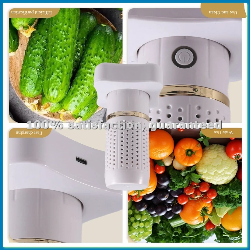 Fruit and Vegetable Cleaning Machine Fruit and Vegetable Cleanse Food Purifier Device for Washing Vegetables Tableware-ABYS