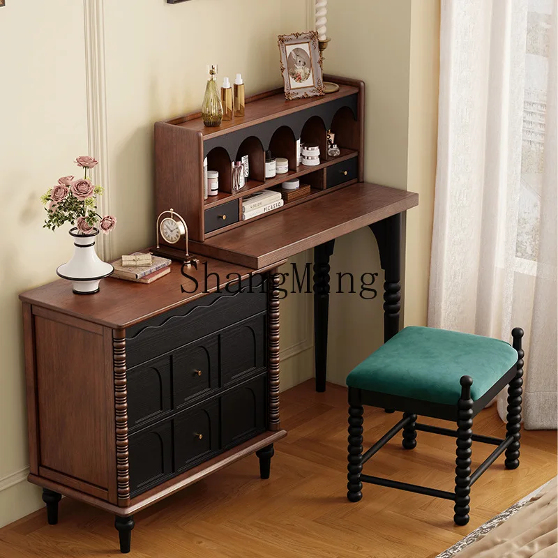 

SM retro solid wood dresser small apartment bedroom simple modern small apartment household table