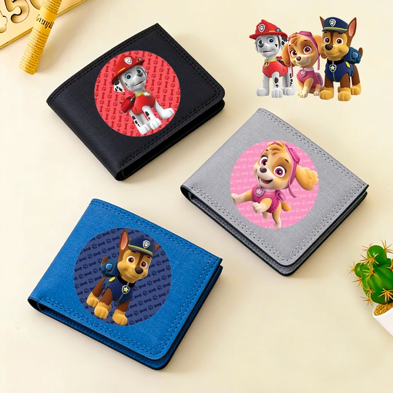 

Paws Patrol Foldable Coin Purse Kid Party Game Gift Cute Anime Canvas Boy Girl Wallet Man Work Daily Money Card Storage Mini Bag