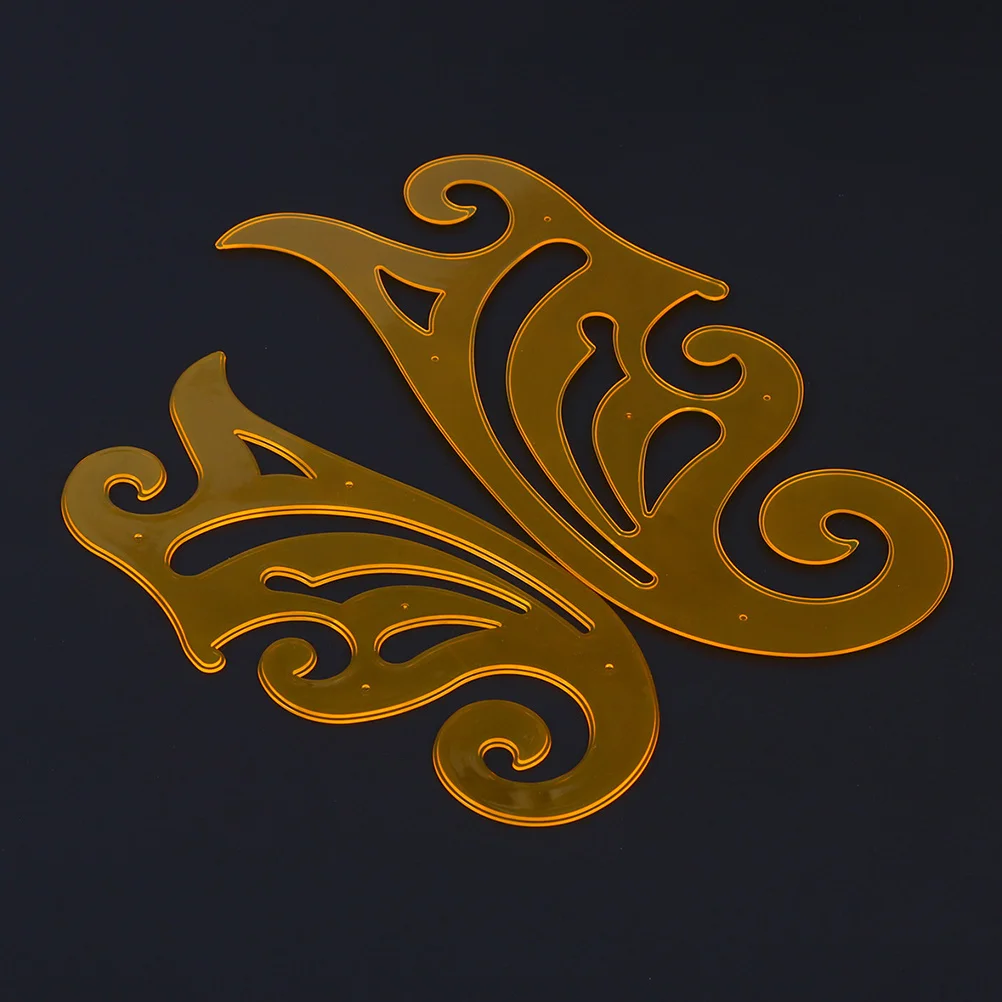 5pcs Drawing Template Ruler Set 30Cm 25Cm 20Cm Curve Grid For Design Drafting Architecture School Measuring Tool Geometry Shapes