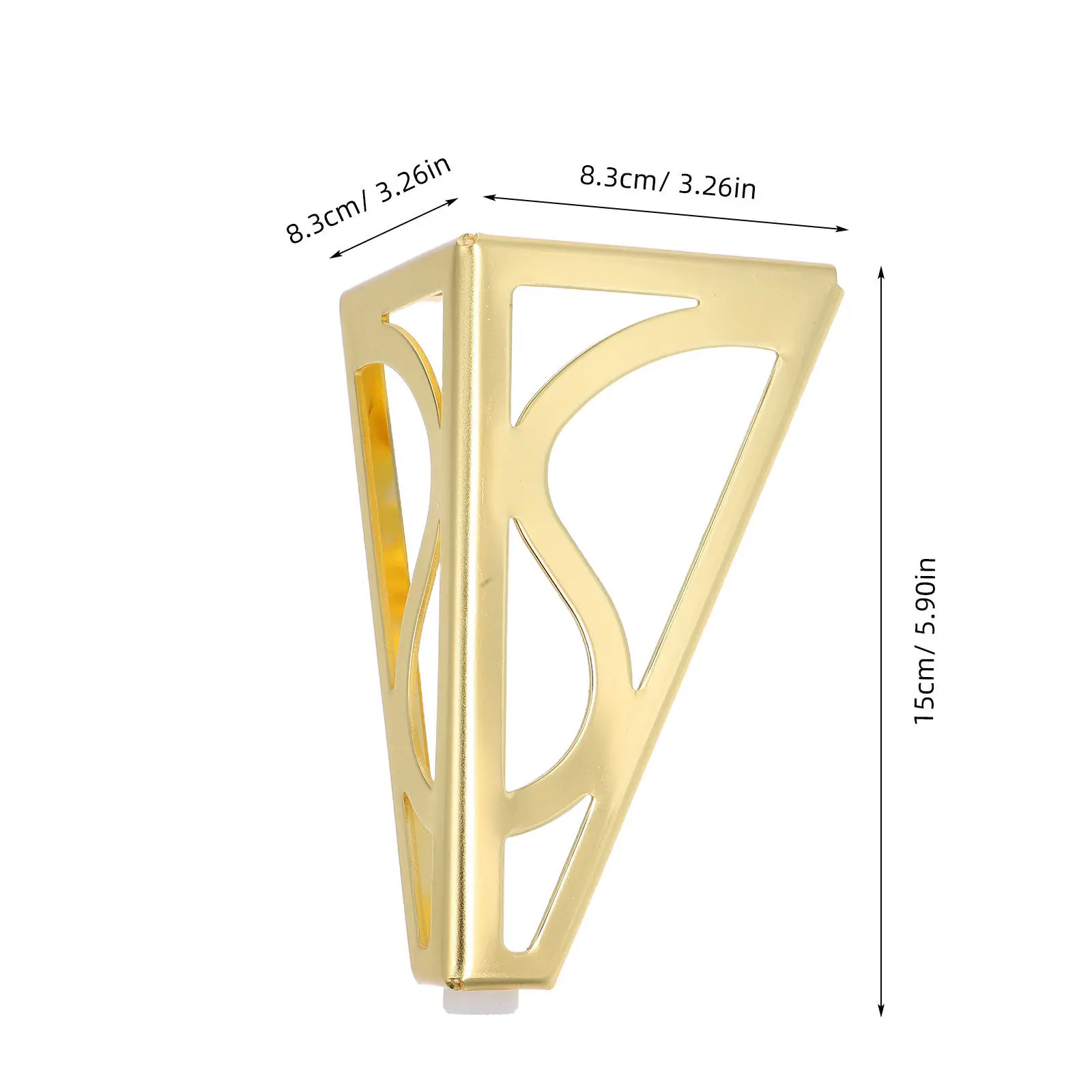 4Pcs Gold Metal Furniture Legs 5.89inch Heavy Duty Screw-in Sofa Table Cabinet Dresser Bed Riser Modern Minimalist Furniture