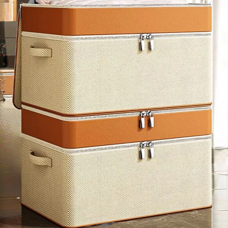 

Large Capacity Clothes and Quilt Storage Bag Moisture-proof and Dust-proof Zipper Clothing Storage Box Double Layer Storage Bag