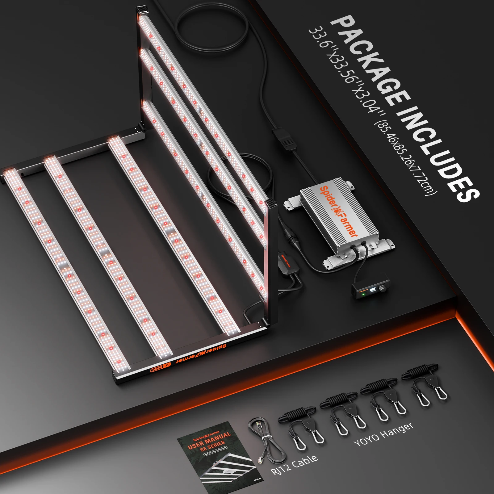 

Spider Farmer SE5000 480W Led Grow Light Samsung LM301H EVO Bluetooth & WiFi Smart APP Control Dimmable High Efficacy for 2x2FT