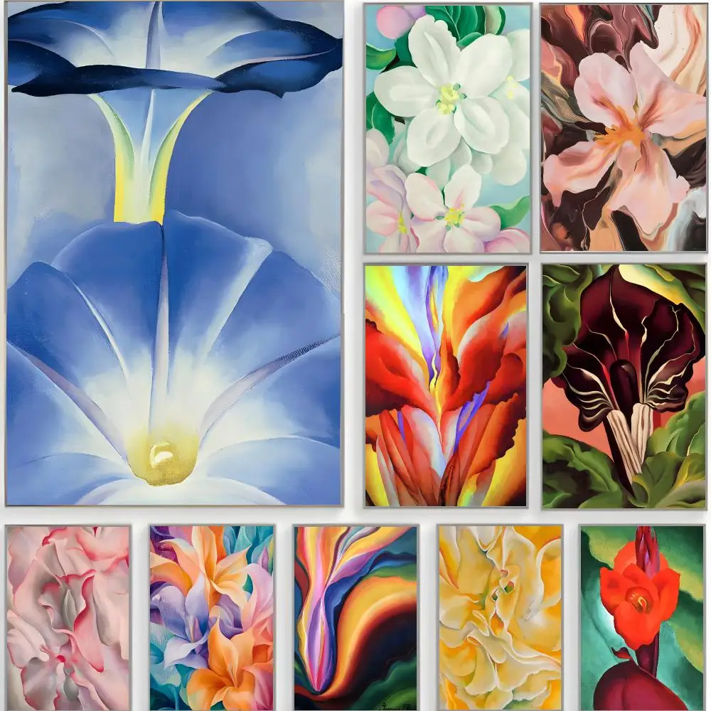 modern artist g-georgia okeeffe Poster Classic Wall Art  Home Decor  Peel and Stick Unframed