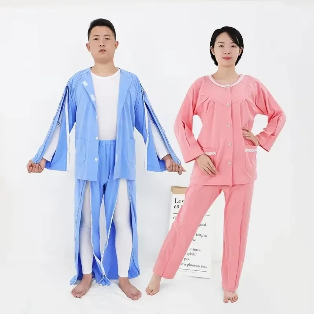 Nursing Clothes Easy to Wear Take Off Convenient Fracture Patients Paralyzed Bedridden Elderly Pajamas Hospital Women Hospital