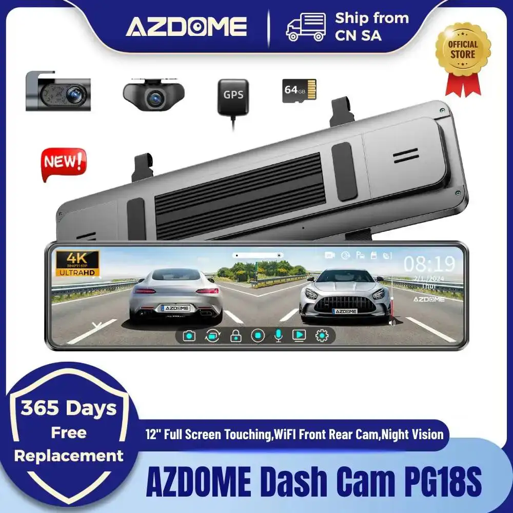 2024 New AZDOME Dash Cam PG18S 12\